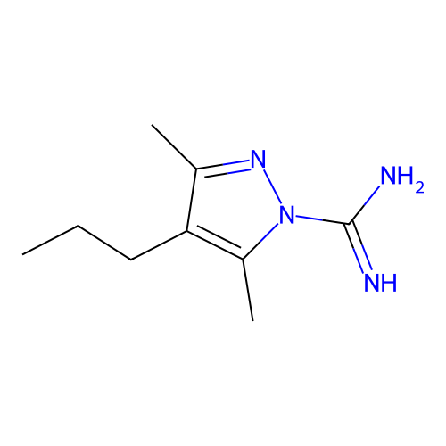 3,5-Dimethyl-4-propyl-1H-pyrazole-1-carboximidamide structure