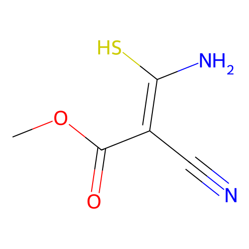 Methyl 3-amino-2-cyano-3-sulfanylprop-2-enoate structure