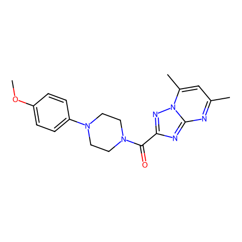 (5,7-dimethyl-[1,2,4]triazolo[1,5-a]pyrimidin-2-yl)(4-(4-methoxyphenyl)piperazin-1-yl)methanone structure