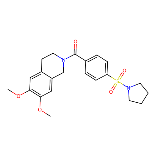 (6,7-dimethoxy-3,4-dihydro-1H-isoquinolin-2-yl)-(4-pyrrolidin-1-ylsulfonylphenyl)methanone structure