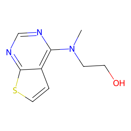2-[Methyl(thieno[2,3-d]pyrimidin-4-yl)amino]ethanol structure