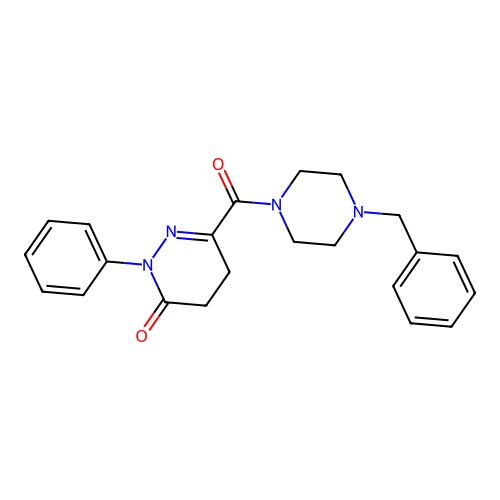 6-(4-benzylpiperazine-1-carbonyl)-2-phenyl-4,5-dihydropyridazin-3(2H)-one structure