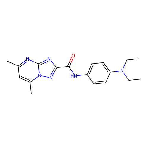 N-(4-(diethylamino)phenyl)-5,7-dimethyl-[1,2,4]triazolo[1,5-a]pyrimidine-2-carboxamide structure