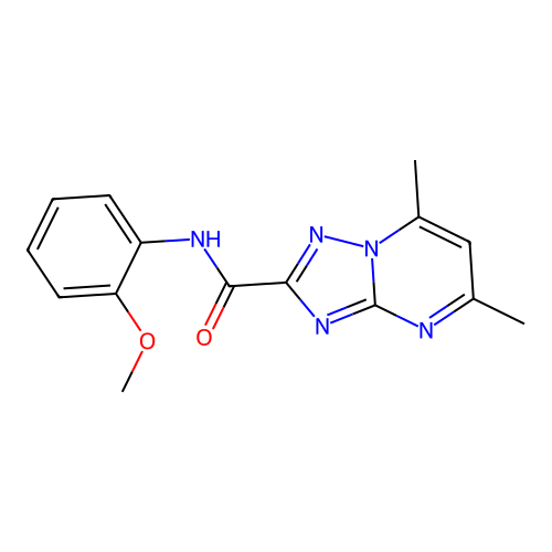 N-(2-methoxyphenyl)-5,7-dimethyl-[1,2,4]triazolo[1,5-a]pyrimidine-2-carboxamide structure