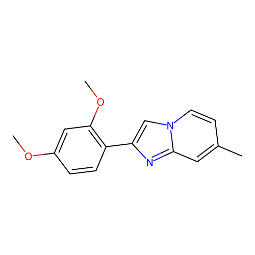 2-(2,4-Dimethoxyphenyl)-7-methylimidazo[1,2-a]pyridine structure