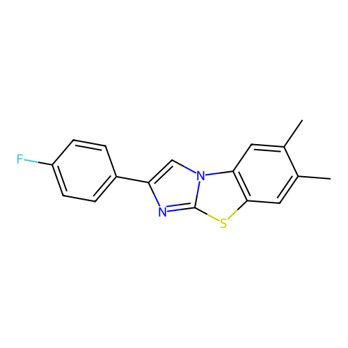 2-(4-Fluorophenyl)-6,7-dimethyl-4-hydroimidazo[2,1-b]benzothiazole structure