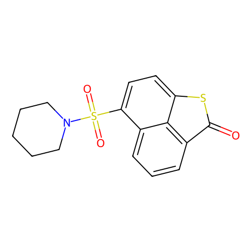 6-(1-piperidinylsulfonyl)-2H-naphtho[1,8-bc]thiophen-2-one structure