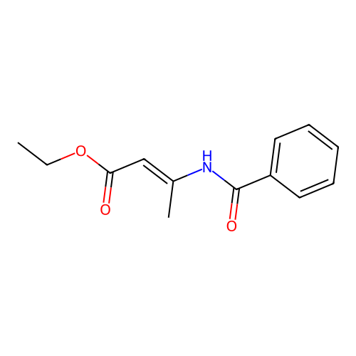 2-Butenoic acid, 3-(benzoylamino)-, ethyl ester, (E)- structure