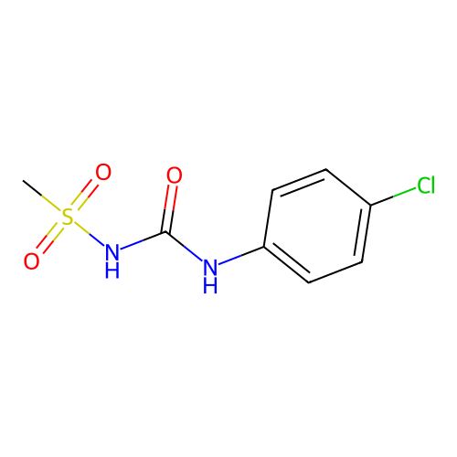 1-Chloro-4-({[(methylsulfonyl)amino]carbonyl}amino)benzene structure