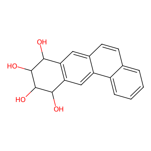 8,9,10,11-Tetrahydroxy-8,9,10,11-tetrahydrobenzanthracene structure