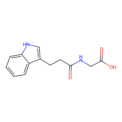 (3-(1H-Indol-3-yl)propanoyl)glycine structure