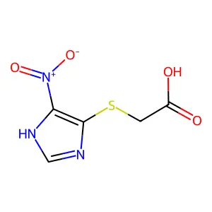 2-[(5-nitro-1H-imidazol-4-yl)sulfanyl]acetic acid structure