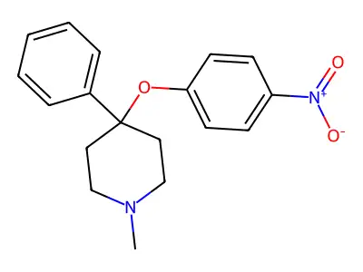 Piperidine, 1-methyl-4-(4-nitrophenoxy)-4-phenyl- structure