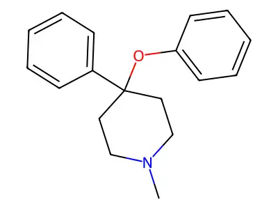 Piperidine, 1-methyl-4-phenoxy-4-phenyl- structure
