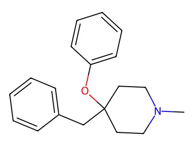 Piperidine, 1-methyl-4-phenoxy-4-(phenylmethyl)- structure