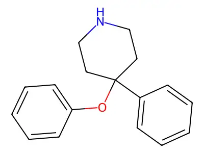 Piperidine, 4-phenoxy-4-phenyl- structure