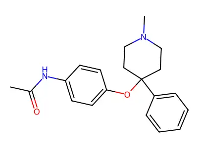 Acetamide, N-(4-((1-methyl-4-phenyl-4-piperidinyl)oxy)phenyl)- structure