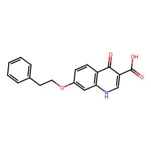 4-oxo-7-phenethyloxy-1H-quinoline-3-carboxylic acid structure