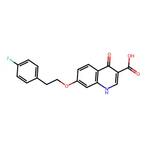 7-[2-(4-fluorophenyl)ethoxy]-4-oxo-1H-quinoline-3-carboxylic acid structure