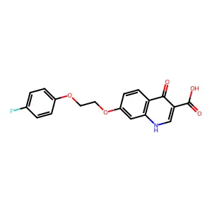 7-[2-(4-fluorophenoxy)ethoxy]-4-oxo-1H-quinoline-3-carboxylic acid structure