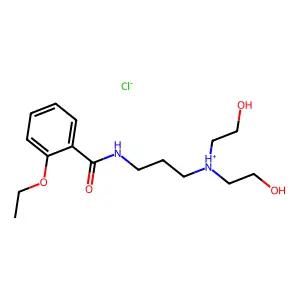 Benzamide, N-(3-(bis(2-hydroxyethyl)amino)propyl)-o-ethoxy-, hydrochloride structure