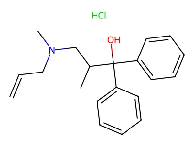 Benzhydrol, alpha-(2-(allylmethylamino)-1-methylethyl)-, hydrochloride structure