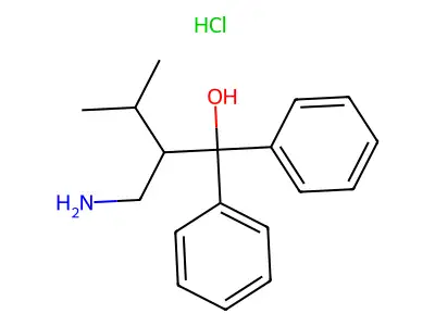 2-(Aminomethyl)-3-methyl-1,1-diphenylbutan-1-ol--hydrogen chloride (1/1) structure