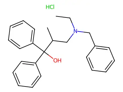 Benzhydrol, alpha-(2-(benzylethylamino)-1-methylethyl)-, hydrochloride structure
