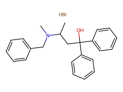 Benzhydrol, alpha-(2-(benzylmethylamino)-propyl)-, hydrobromide structure