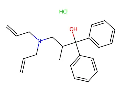 Benzhydrol, alpha-(2-(diallylamino)-1-methylethyl)-, hydrochloride structure