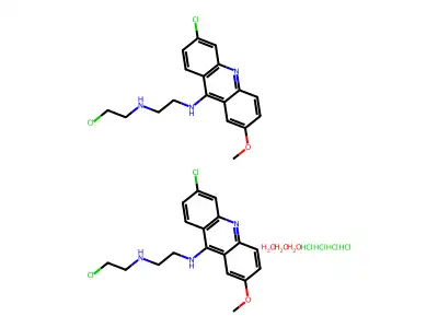 C18H19Cl2N3O.2ClH.3/2H2O structure