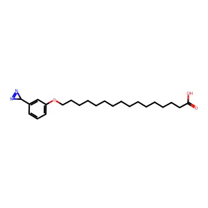 omega-(3-Diazirinophenoxy)hexadecanoic acid structure