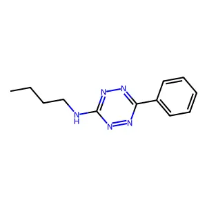 N-butyl-6-phenyl-1,2,4,5-tetrazin-3-amine structure