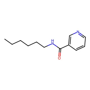 3-Pyridinecarboxamide, N-hexyl- structure