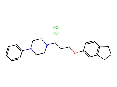 Piperazine, 1-(3-(2,3-dihydro-1H-inden-5-yl)propyl)-4-phenyl-, dihydrochloride structure