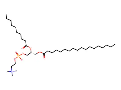 1-Stearoyl-2-caproyl-sn-glycero-3-phosphocholine structure