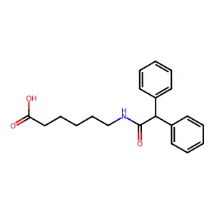 6-(2,2-Diphenylacetamido)hexanoic acid structure