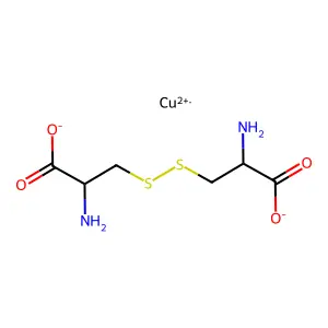 Copper, (L-cystinato(2-)-N,N',O,O',S)- structure