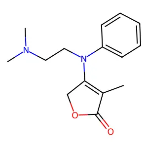 2(5H)Furanone, 4-(N-(2-dimethylaminoethyl)-N-phenylamino)-3-methyl- structure