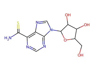 9H-Purine-6-carbothioamide, 9-beta-D-ribofuranosyl- structure