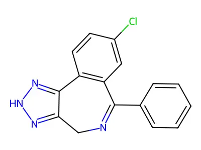 1,2,3-Triazolo(4,5-d)(2)benzazepine, 2,4-dihydro-8-chloro-6-phenyl- structure