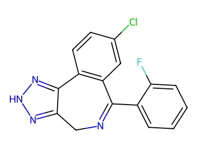 1,2,3-Triazolo(4,5-d)(2)benzazepine, 2,4-dihydro-8-chloro-6-(2-fluorophenyl)- structure