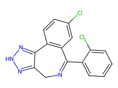 1,2,3-Triazolo(4,5-d)(2)benzazepine, 2,4-dihydro-8-chloro-6-(2-chlorophenyl)- structure