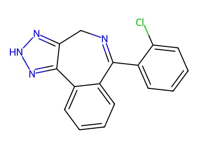 1,2,3-Triazolo(4,5-d)(2)benzazepine, 2,4-dihydro-6-(o-chlorophenyl)- structure