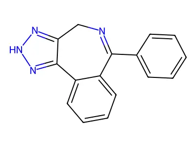1,2,3-Triazolo(4,5-d)(2)benzazepine, 2,4-dihydro-6-phenyl- structure