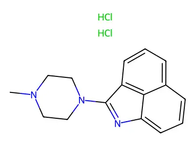 Benz(cd)indole, 2-(4-methyl-1-piperazinyl)-, hydrochloride, hydrate (2:4:1) structure