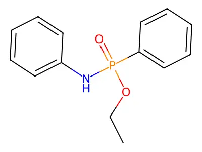 Phosphonamidic acid, N,P-diphenyl-, ethyl ester structure