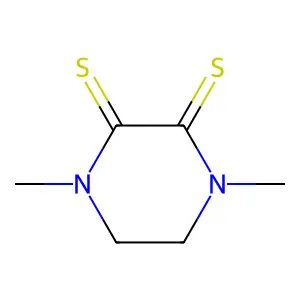 N,N'-Dimethyl hexahydropyrazine-2,3-dithione structure