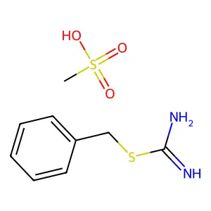 Benzyl carbamimidothioate;methanesulfonic acid structure