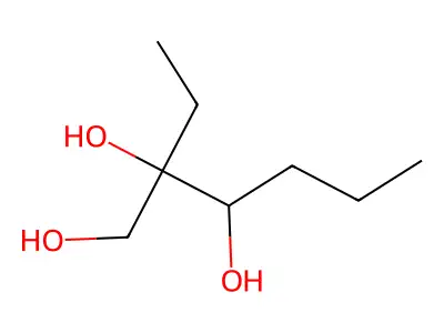 2-Ethyl-1,2,3-hexanetriol structure